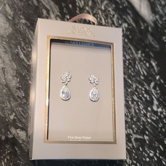 BRAND NEW BELIEVE BY BRILLIANCE CUBIC ZIRCONIA DROP EARRINGS EARRINGS - Picture 7 of 13